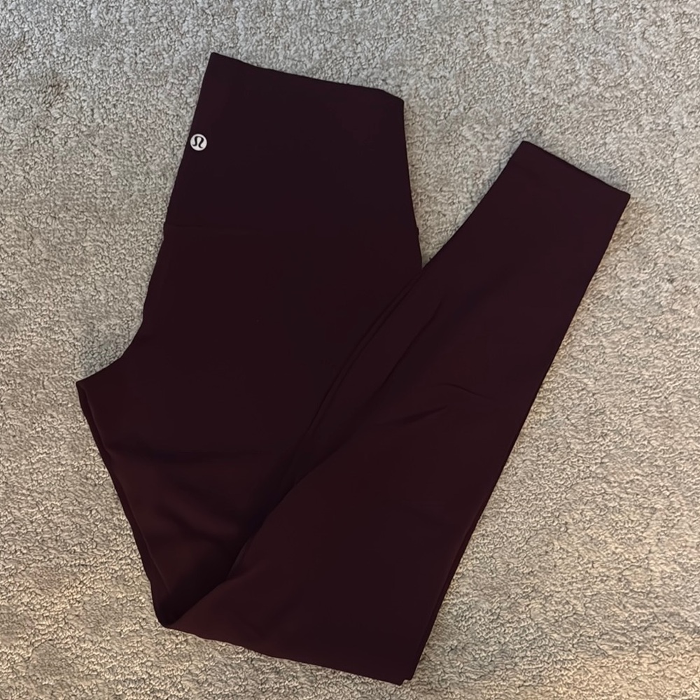 Lululemon Athletica Deep Maroon Leggings